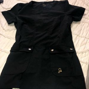Black Jaanuu Top with Gold Buttons